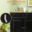 Buffet, armoire de cuisine moderne avec 2 tiroirs et tablettes réglables, armoire à café, console de rangement noire | Idée de cadeau-147477631