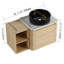 Ensemble de meuble-lavabo mural simple 36 po avec plateau en pierre reconstituée Eaton-698085266-698328507