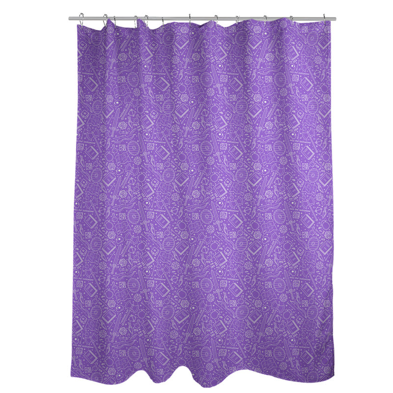 Rideau de douche simple classique RPG, Mauve / Blanc
