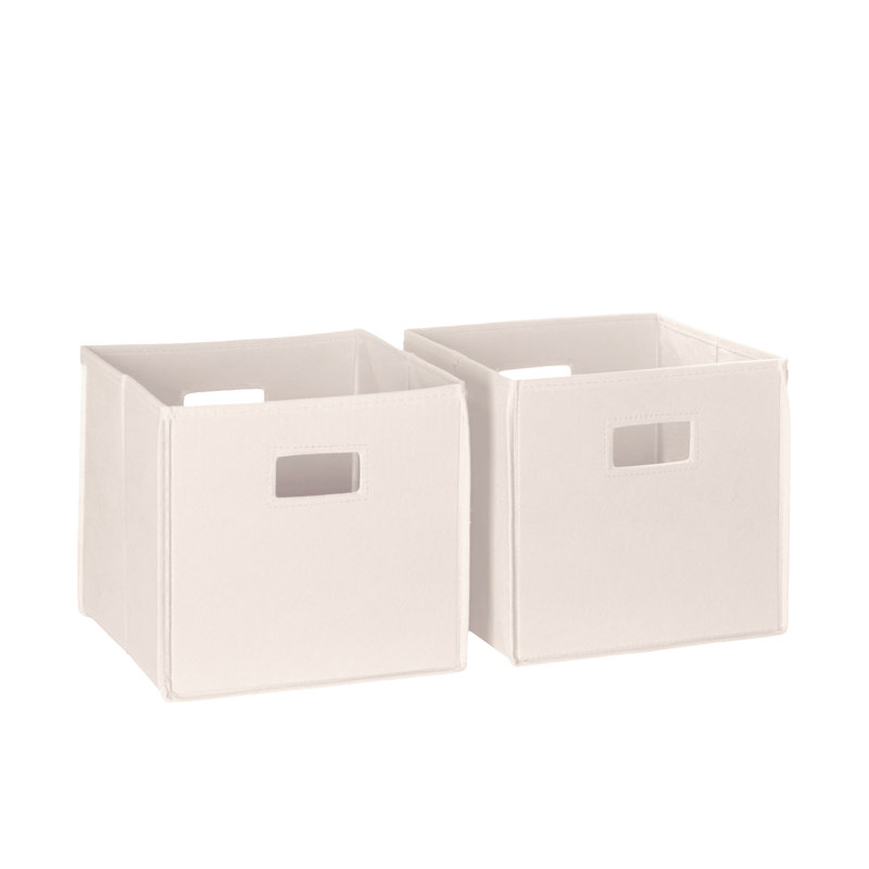 Organisateurs de cubes pliables en tissu avec poignées pour l'organisation de la salle de jeux Riverridge Kids - crème