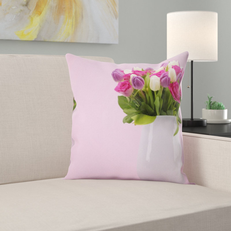 Coussin décoratif bouquet