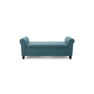 Claxton Upholstered Flip top Storage Bench 50.00” W x 19.50” D x 20.50” H BUTTON TUFTED DIAMOND STITCH