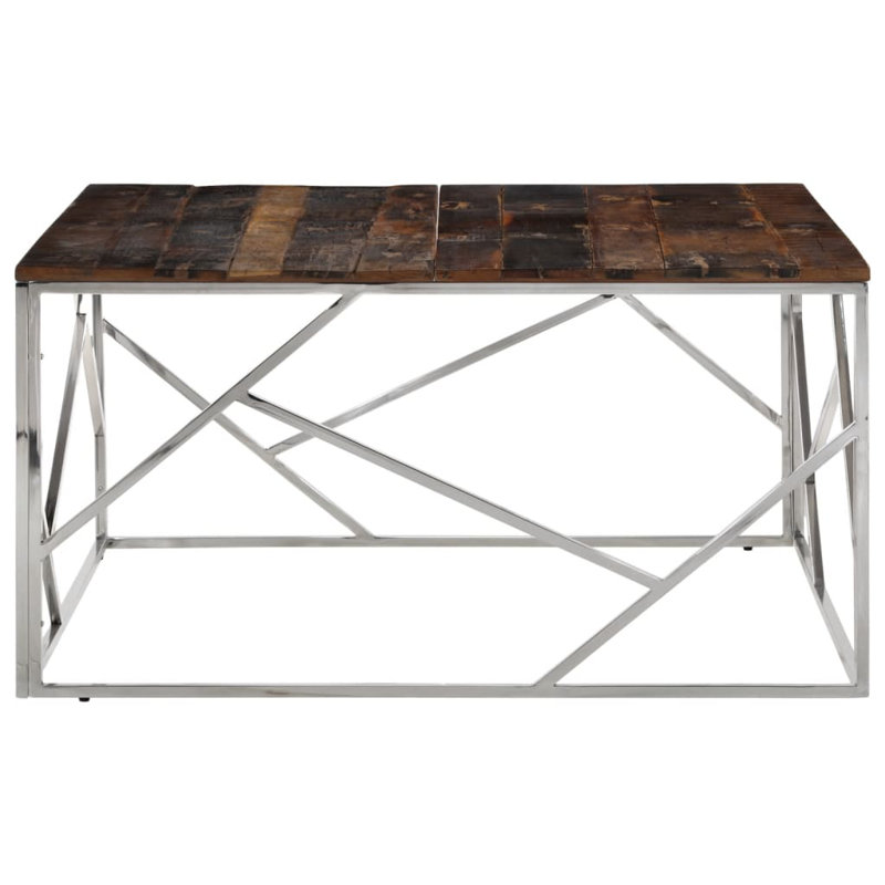 Hirasuna Frame Coffee Table, Silver, Dark Brown