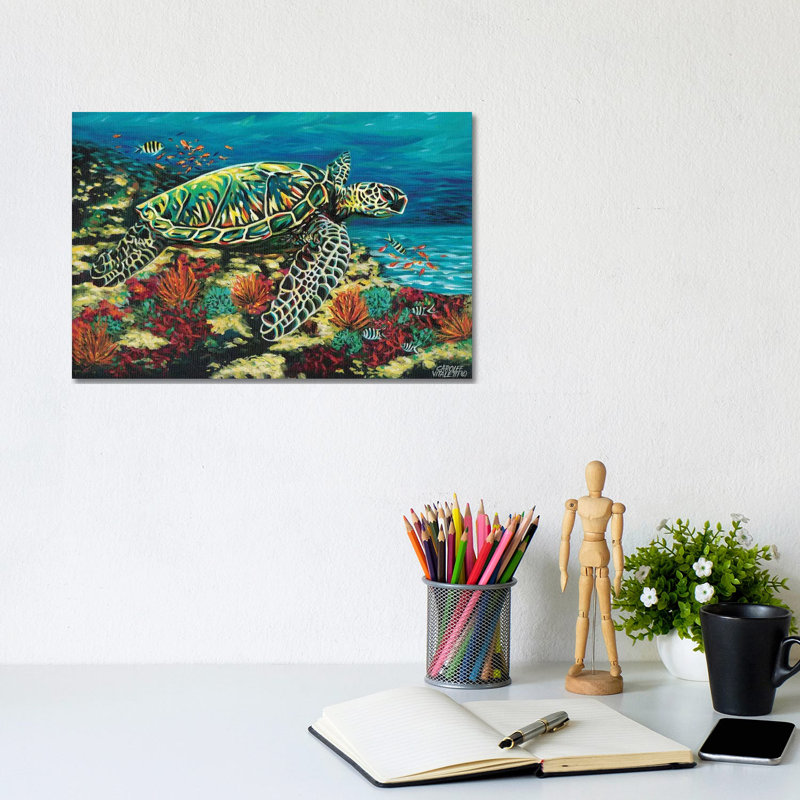 Deep Sea Swimming II by Carolee Vitaletti - Wrapped Canvas Panoramic Gallery-Wrapped Canvas Giclée, 20.32 cm H x 30.48 cm W