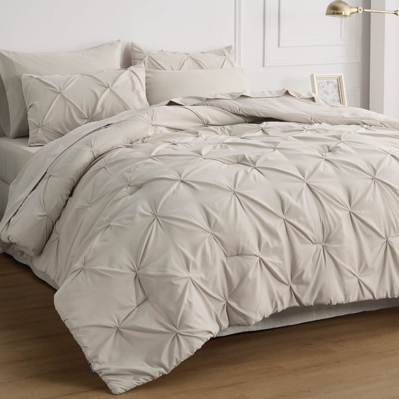 Polyester Percale Comforter, Beige