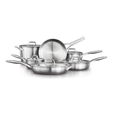 Calphalon Contemporary Stainless Steel 3 qt Saute Pan with Lid New