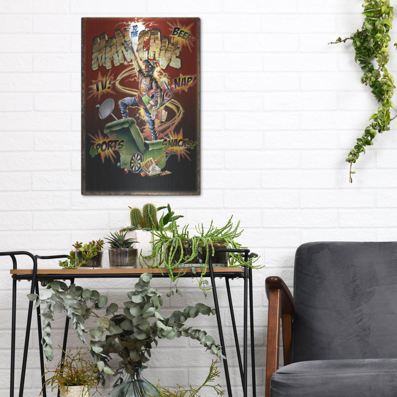 «Man Cave» par James Mazzotta, H 16 po x l 12 po