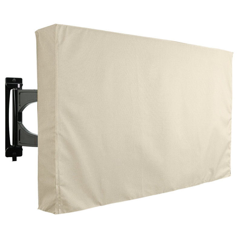 Universal Weatherproof TV Cover – All-Season Protection for Flat Panel TVs, Water-Resistant, Breathable Material with Remote Pocket
