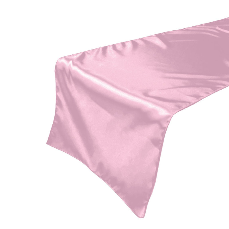 Karisha Rectangle Polyester Table Runnner, 144" x 12", Mauve