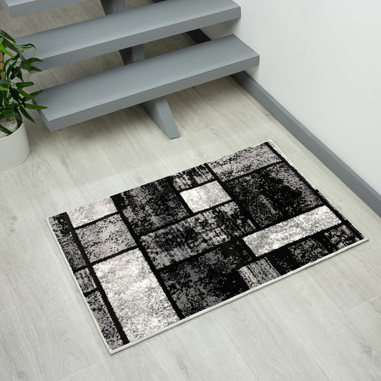 Tapis géométrique gris Catalan