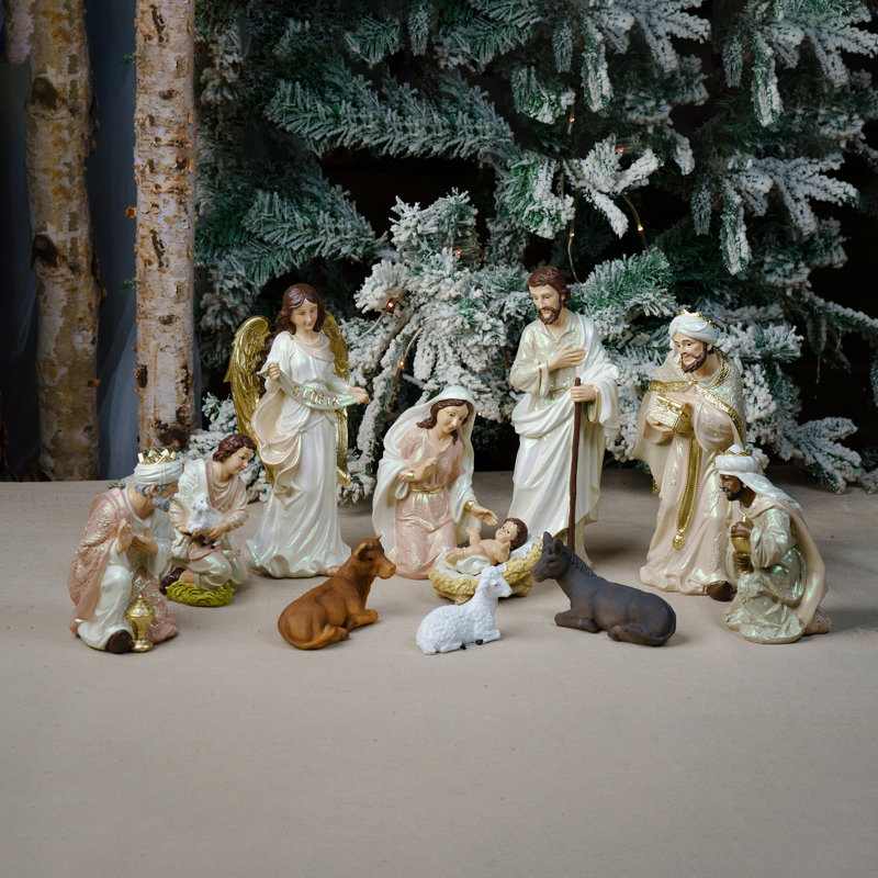 Crèche de Noël en résine 12 po, 12 pouces