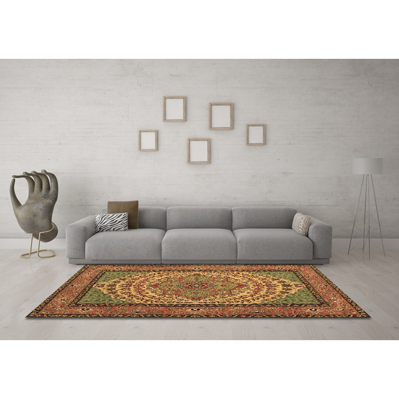 Tapis brun traditionnel Traditional 1, Rond 5 pi