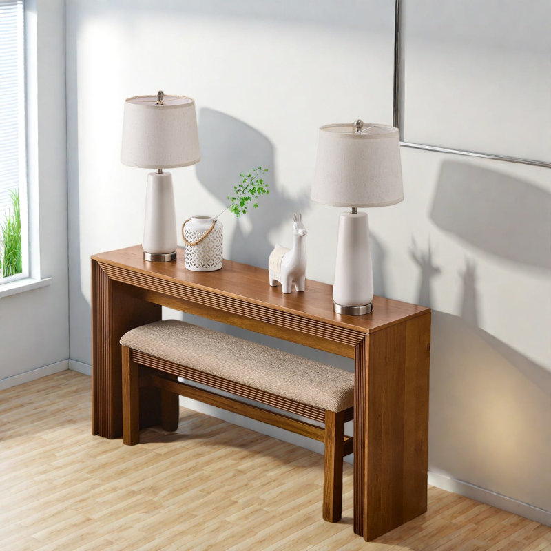 Ensemble de table de salle à manger peu encombrante (doit inclure à la fois la table et la chaise), ensemble de maison rustique en bois aggloméré