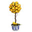 19" Artificial Lemon Topiary in Decorative Vase