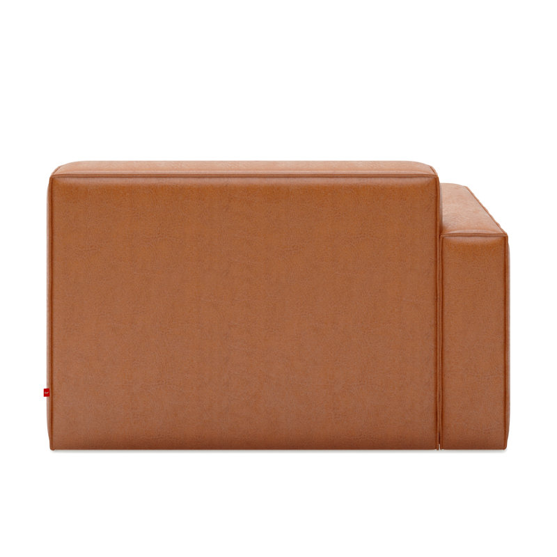 Mix Modular Left Arm Chair, Vegan Appleskin Leather Cognac
