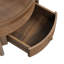 Table basse ronde en bois massif avec plateau de rangement en verre