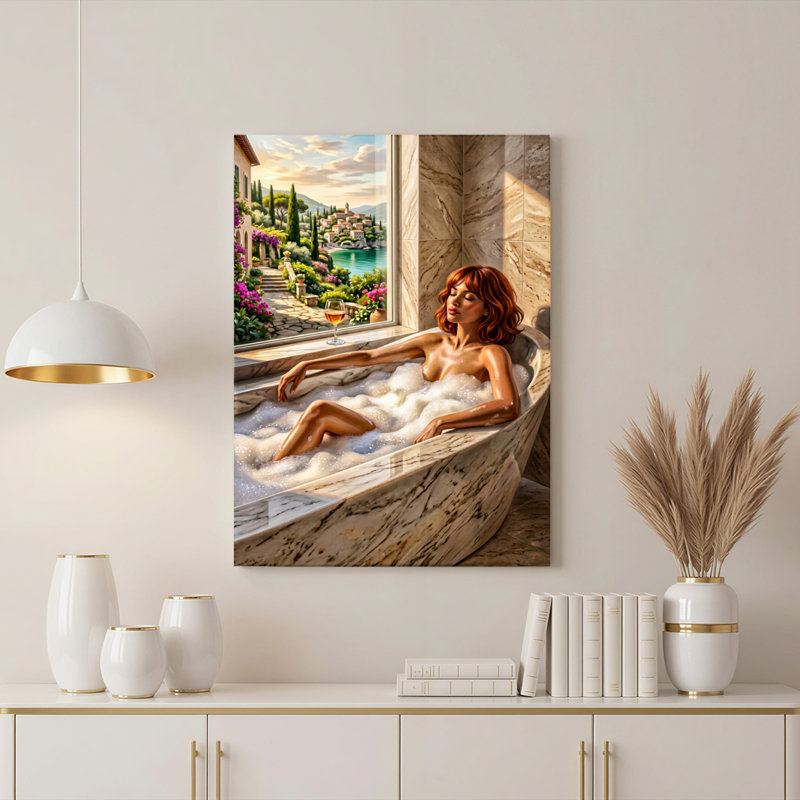 Ensemble de 1 toile murale relaxante pour le bain, 1218
