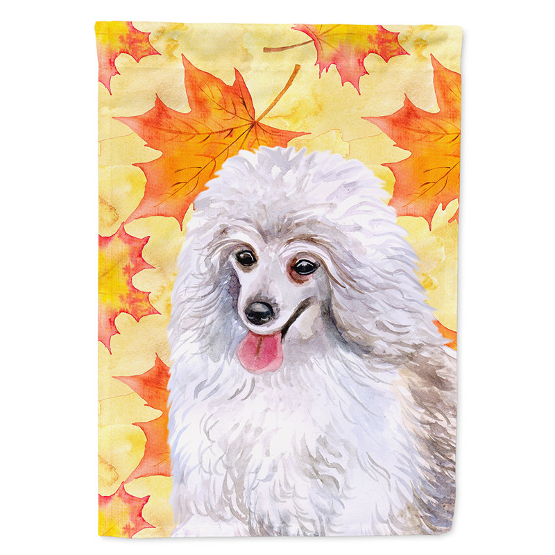 Automne 2 côtés en polyester 15 x 11 po drapeau de jardin, Caniche crème