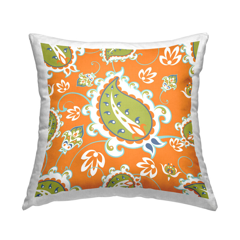 Housse et insert de coussin décoratif en polyester, Orange