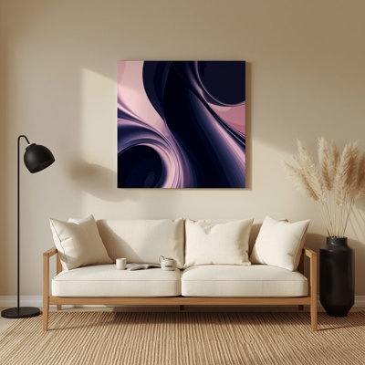 Gradient Abstract 26, art mural en métal bleu