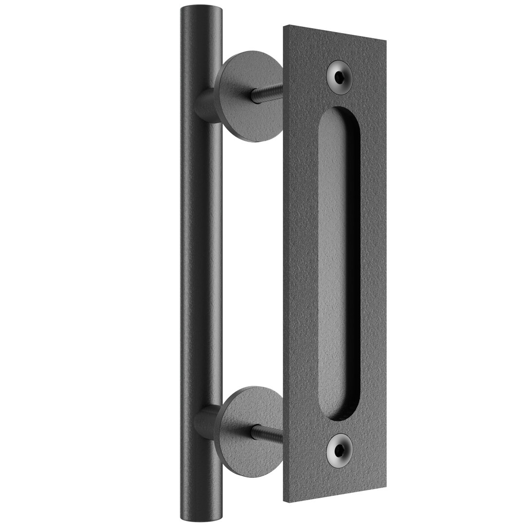 Matte Black Steel Barn Door Hardware Kit Watchmen