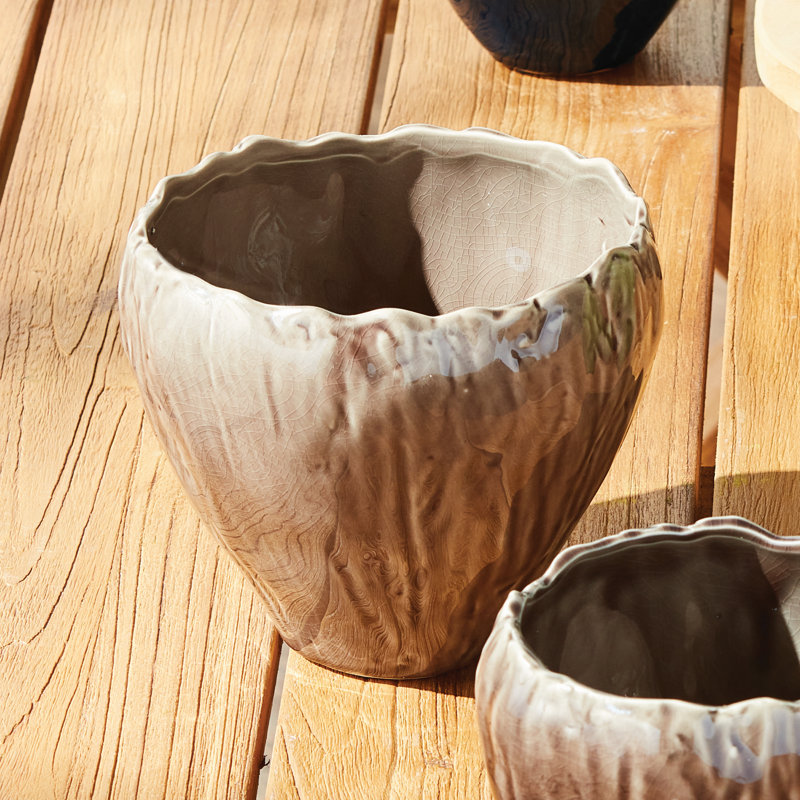 Evelyn Pot Large, Grand, Brun