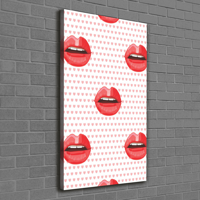 Red Lips - Wrapped Canvas Print