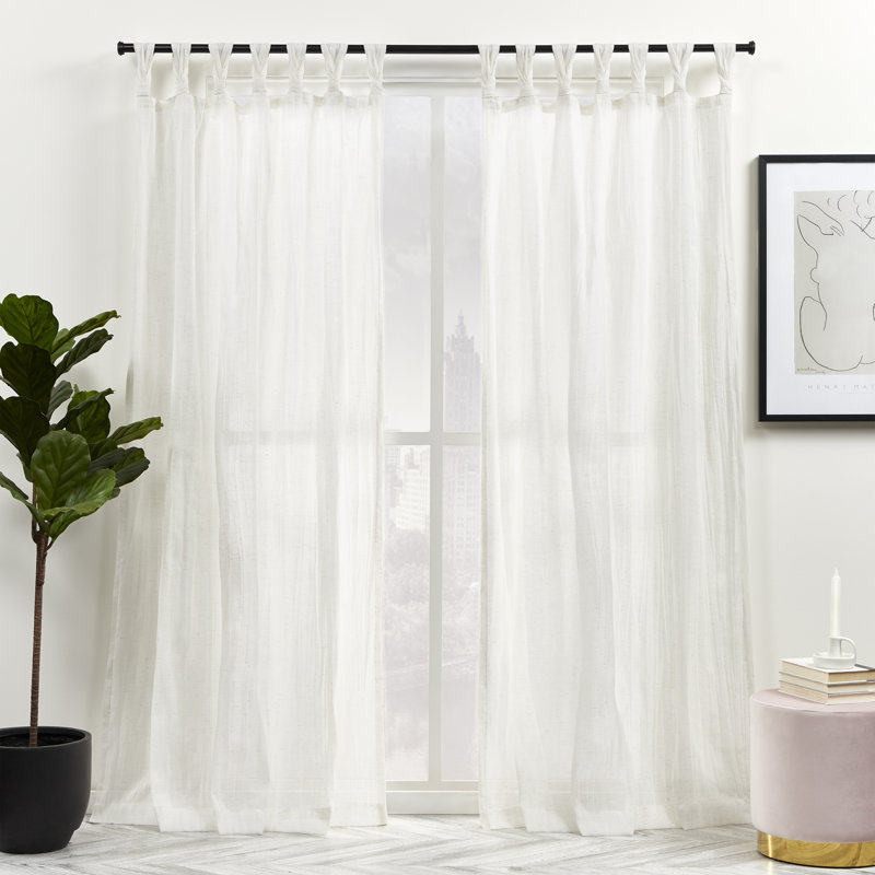 Chenoweth Semi Sheer Curtain Pair, 50" W x 96" L