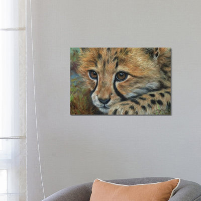 Cheetah Cub Close by David Stribbling - Print on Canvas
