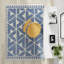 Tapis bleu en polypropylène / polyester tissé à la machine Kellda-116895534