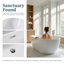 Baignoire autoportante moderne en acrylique de 67 po, conception ergonomique, structure composite à 8 couches avec double paroi isolante, drain et trop-plein en chrome, certifié CUPC