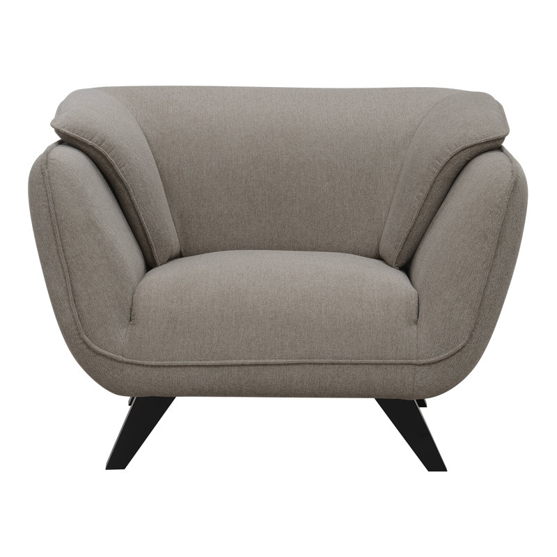 Chaise rembourrée Keley en gris et noir