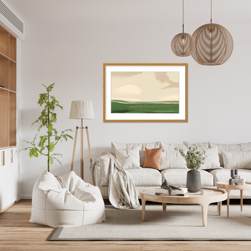 Nature Inspired Ethereal Horizons: Sky And Field In Grand Scale, 16" H x 20" W