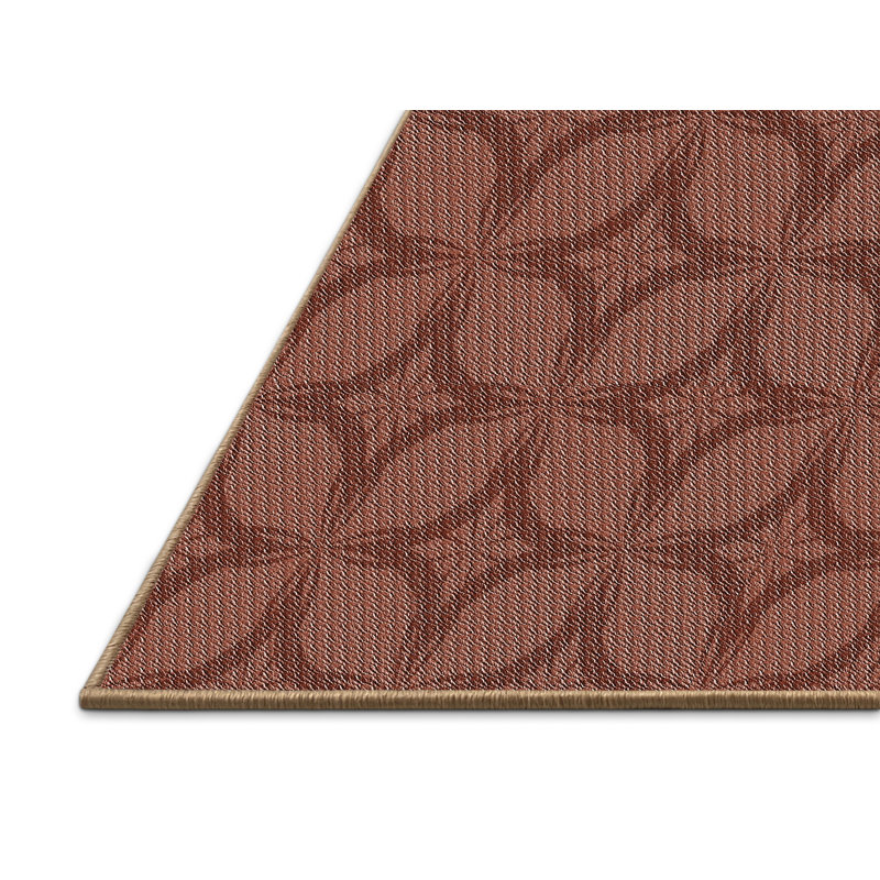 Tapis de zone brun à motif, Rectangle 5 pi x 8 pi
