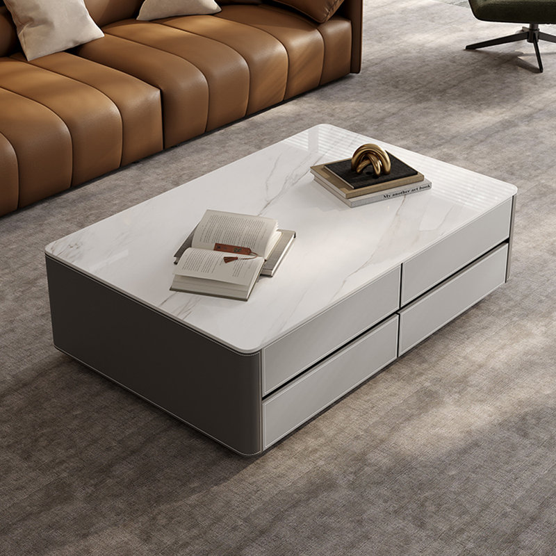 Table basse de luxe moderne et minimaliste, H 17,72 po x L 51,18 po x l 27,56 po