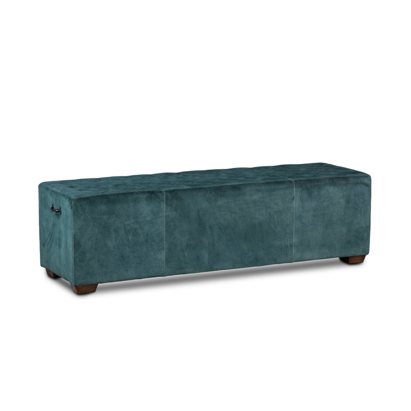 Aportela Upholstered Bench, Asphalt Gray, 17" H x 59.06" W x 18" D