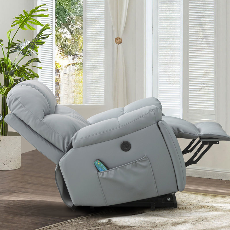 Fauteuil inclinable Luxie, Assortiment de cuir bleu