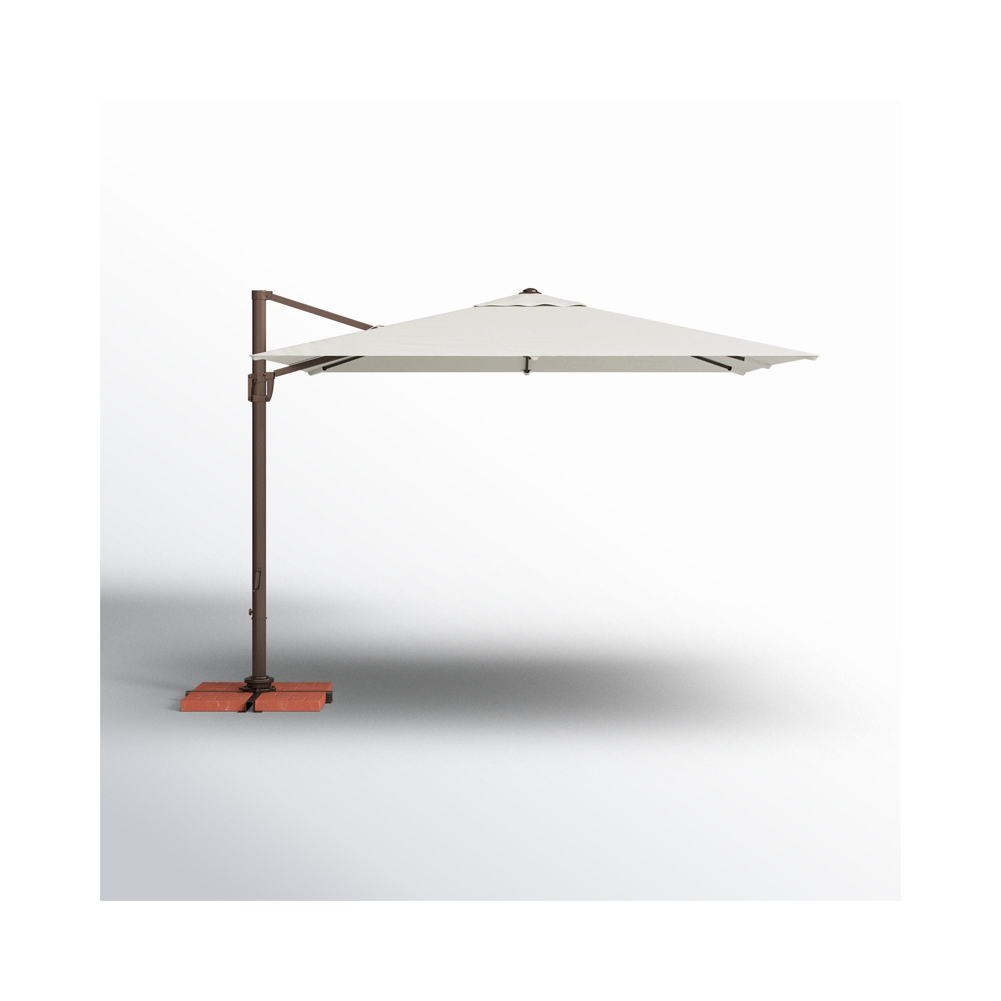 Darel 120'' Cantilever Outdoor Umbrella, Bronze, Canvas Natural Sunbrella® Canvas