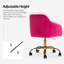 Chaise de travail en velours Adan-851133860