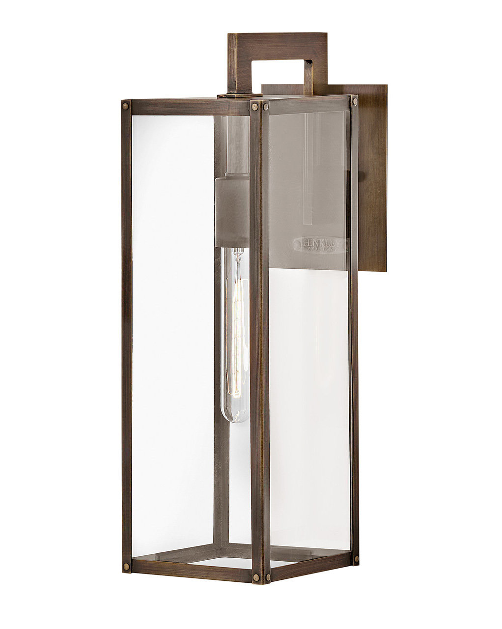 Caliana Single Light Outdoor Wall Light, Burnished Bronze, 18.5" H x 6" W x 9" D