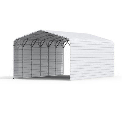 20FT X 30FT Metal Garage – Heavy-Duty Steel Carport With 13FT Peak Roof