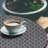 East Urban Home Dotted Fitted Round Tablecloth Charcoal Grey White-614350722