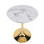 Table Tulipe de 60 cm (23,62 po) de style milieu du siècle, pour 2 à 4 personnes, avec plateau rond en MDF, table à manger sur pied, table d'appoint ou table basse.-823611266