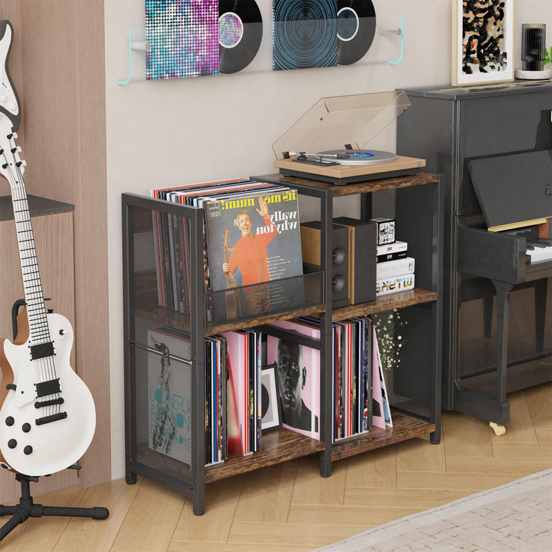 Manufactured Wood,Metal 76.5cm H Media Shelves