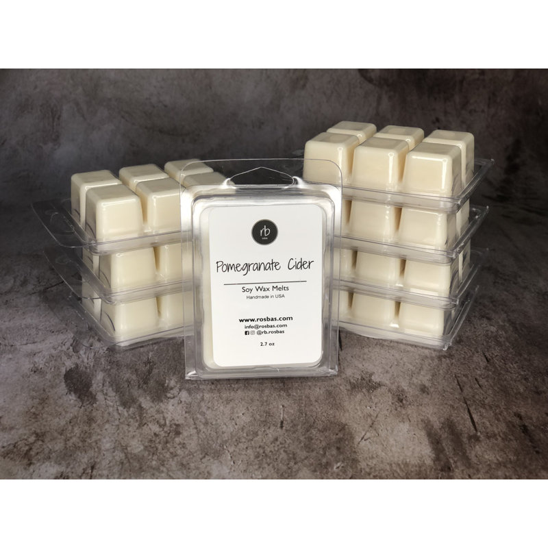 Cire de soja à la grenade fondant - parfum propre et sans flamme - coulé à la main, durable, fabriqué aux États-Unis, 8