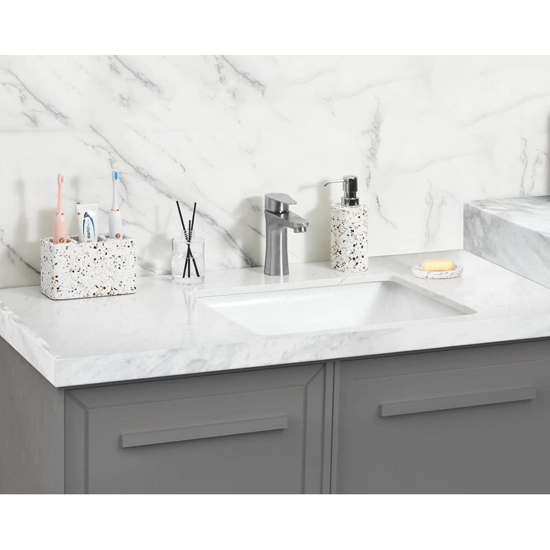 Bathroom Accessory Set, Terrazzo