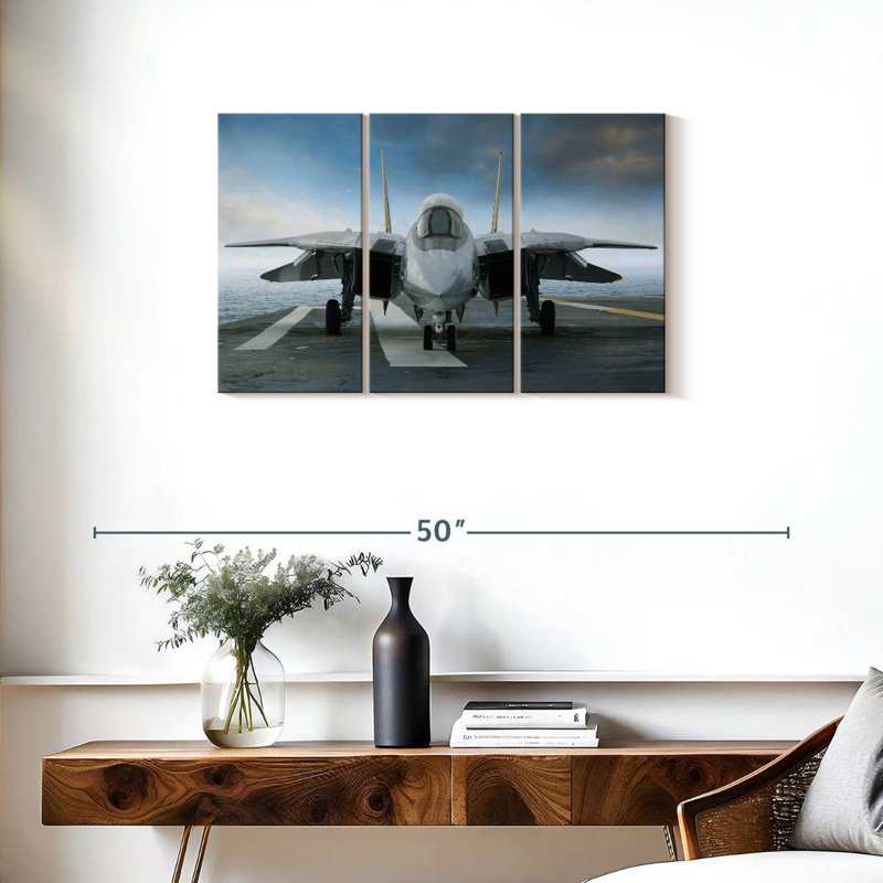 Mait Parked Fighter Jet, 20" H x 33" W