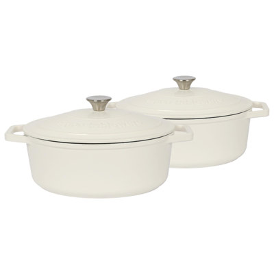 Argon Tableware - Oval Cast Iron Casserole Dishes
