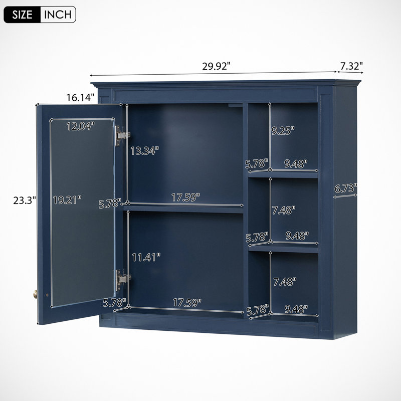 Armoire à pharmacie Beerbohm, Bleu très foncé