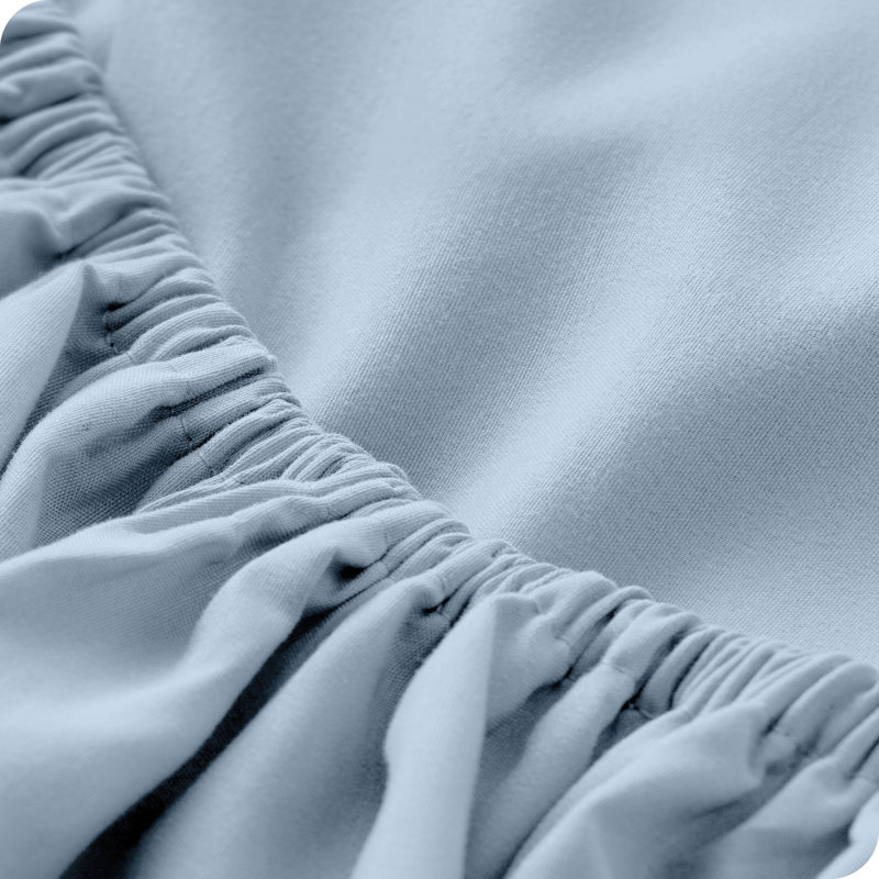 Drap-housse en microfibre, Drap-housse pour lit double TG, Dusty Blue